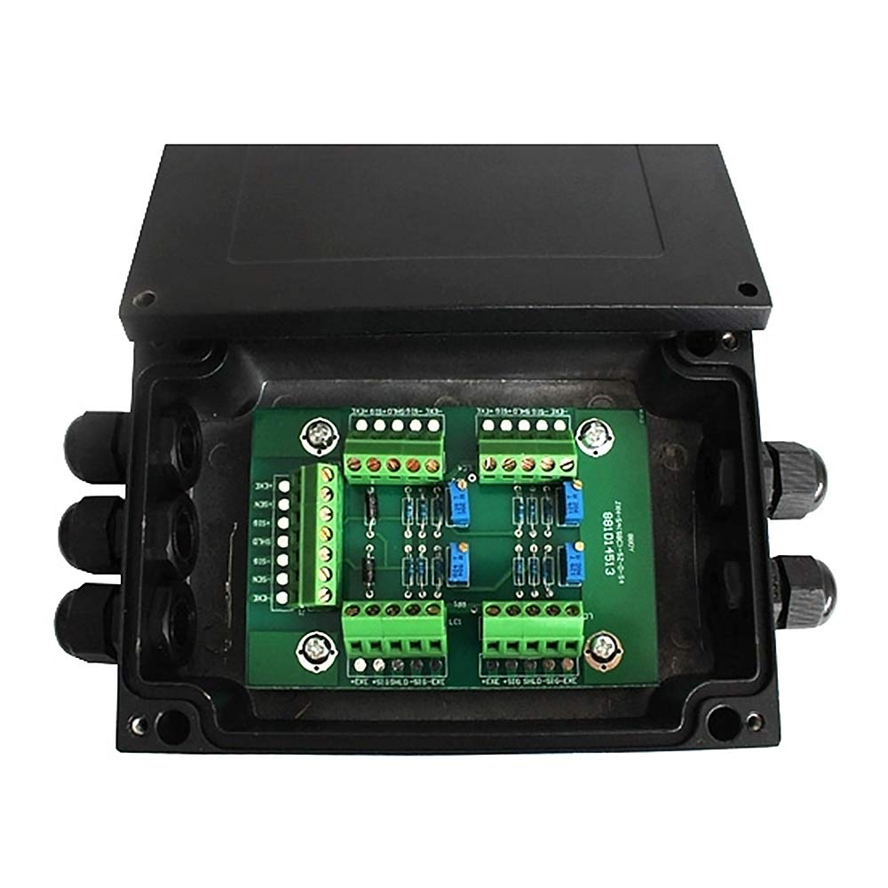 Load Cell Junction Box for Scales, 4 Inlets to 1 Outlet, Aluminum Alloy S55732
