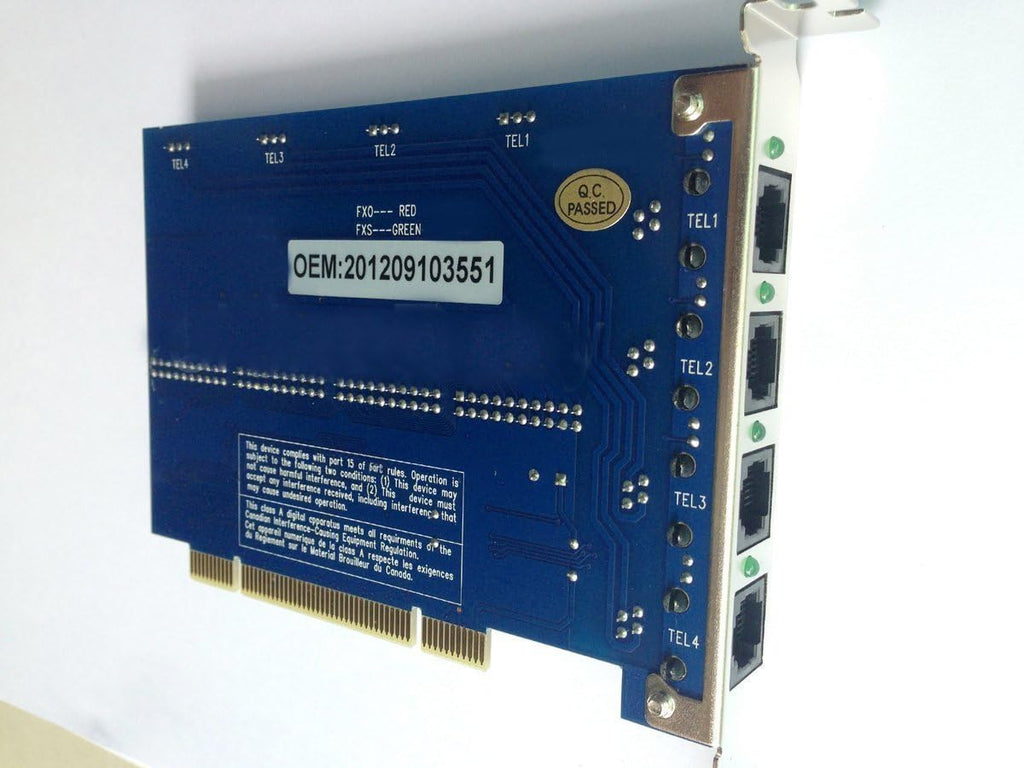 FXS Card with 1 FXS Module PCI Wildcard for VoIP Phone System E36131