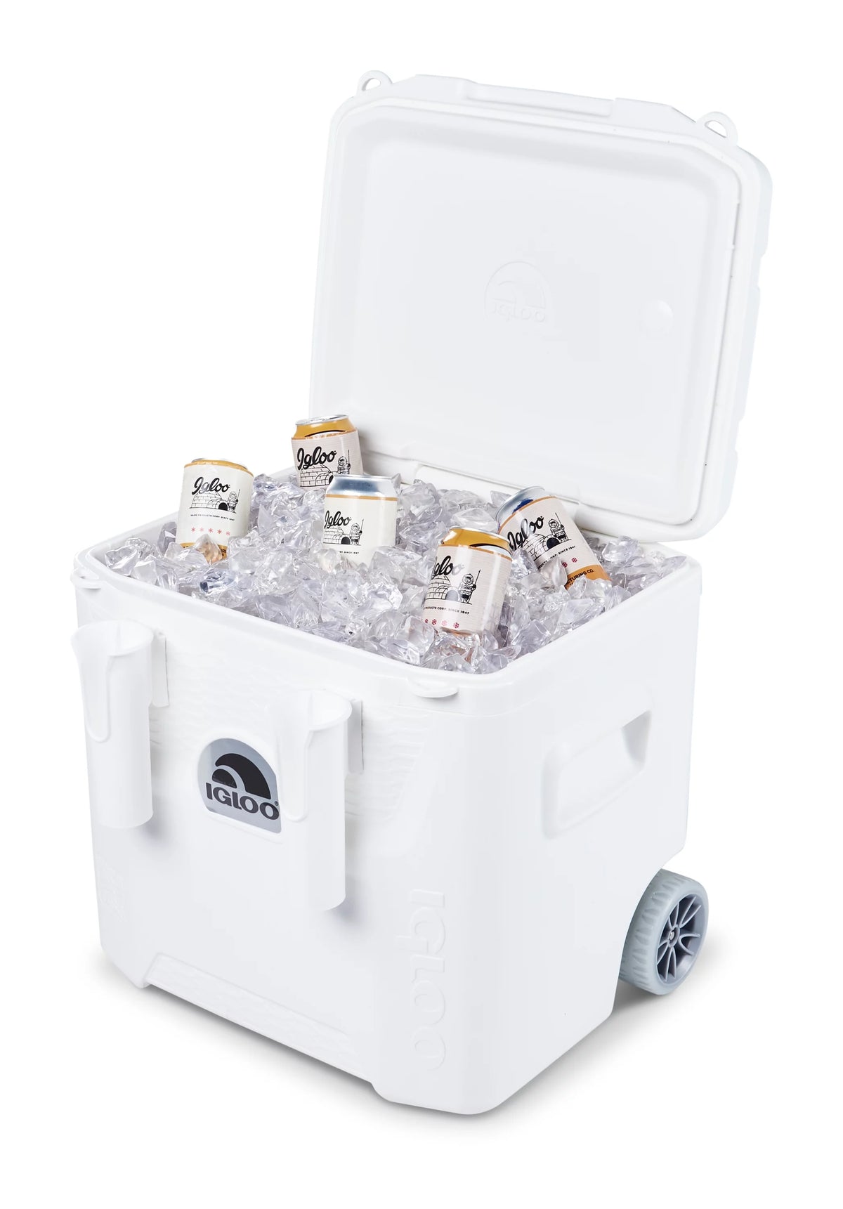 White 52 QT Wheeled Marine Ice Chest Cooler I88767