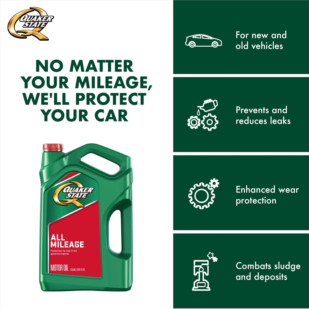 10W-40 Motor Oil, 5 Quart V157282