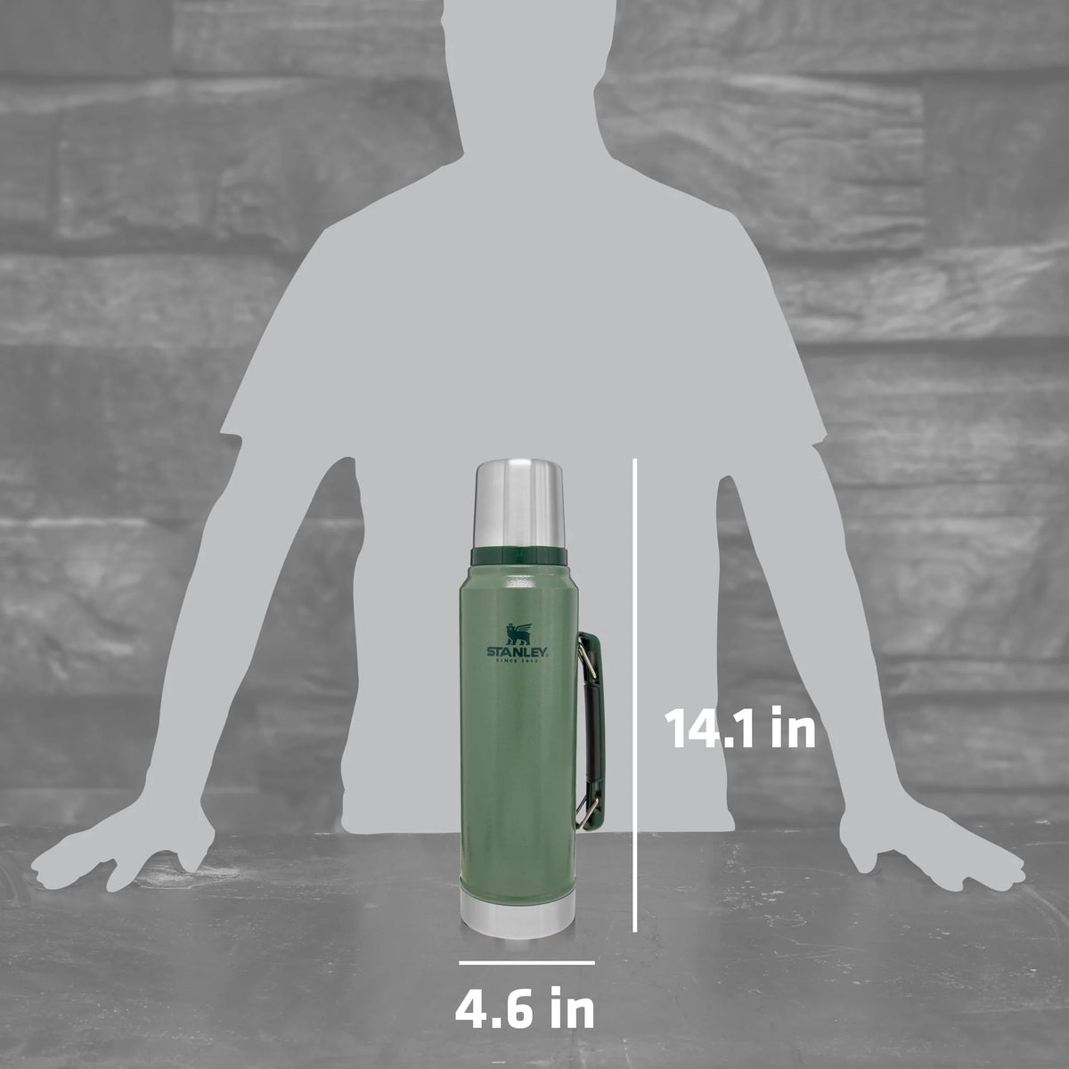 Stainless Steel Vacuum Insulated Thermos Bottle 1.1 qt S74101