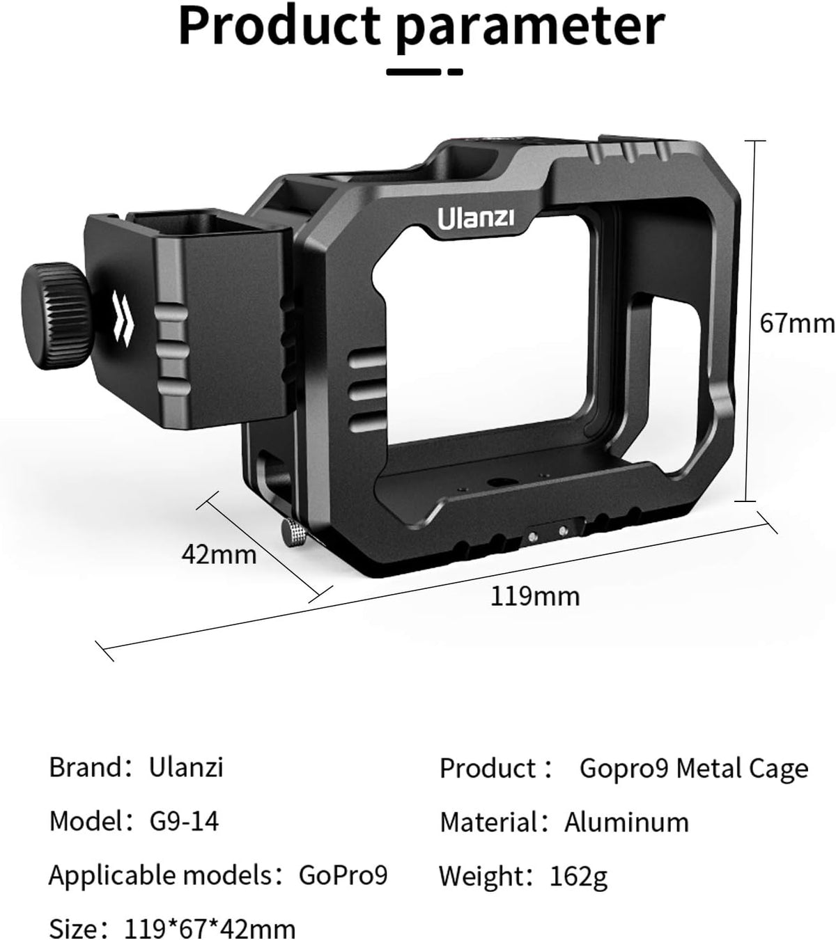 Aluminum Video Case with Cold Shoe Mount and Audio Adapter X2339