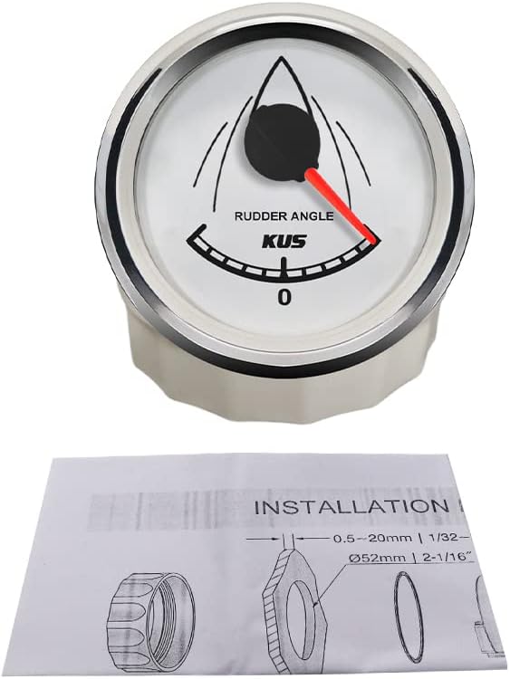 Rudder Angle Indicator Gauge 0-190ohm Signal with Rudder Sensor 52mm T9377