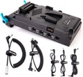 V-Mount Lock Battery Plate Power Supply Splitter Adapter with 15mm Rod Clamp L550180