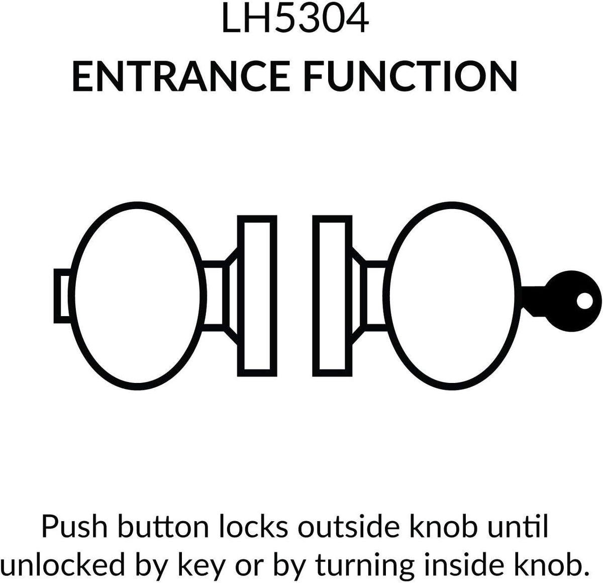 Cylindrical Door Knob Lock Passage Function Polished Brass I75147