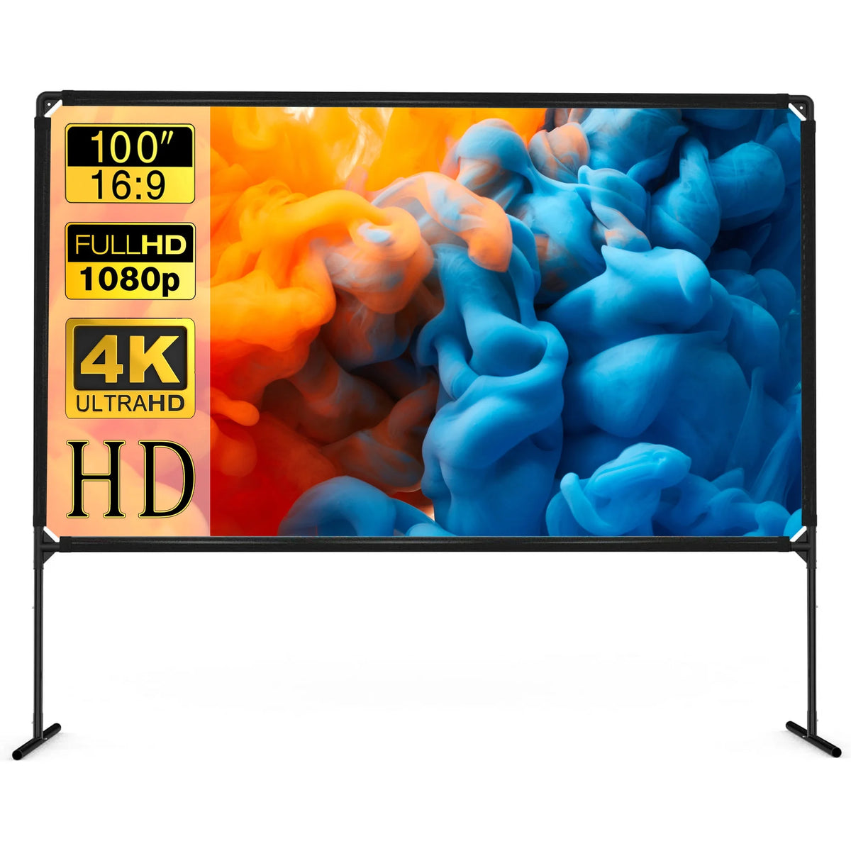 100 inch 16:9 Portable Projector Screen with Stand E302320