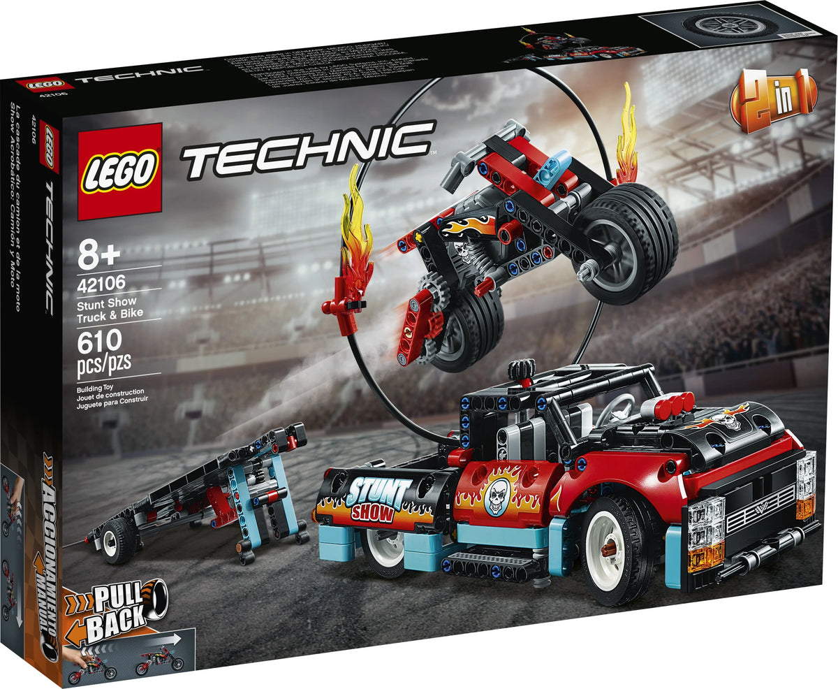 Stunt Show Truck & Bike 610 pieces Building Kit J357