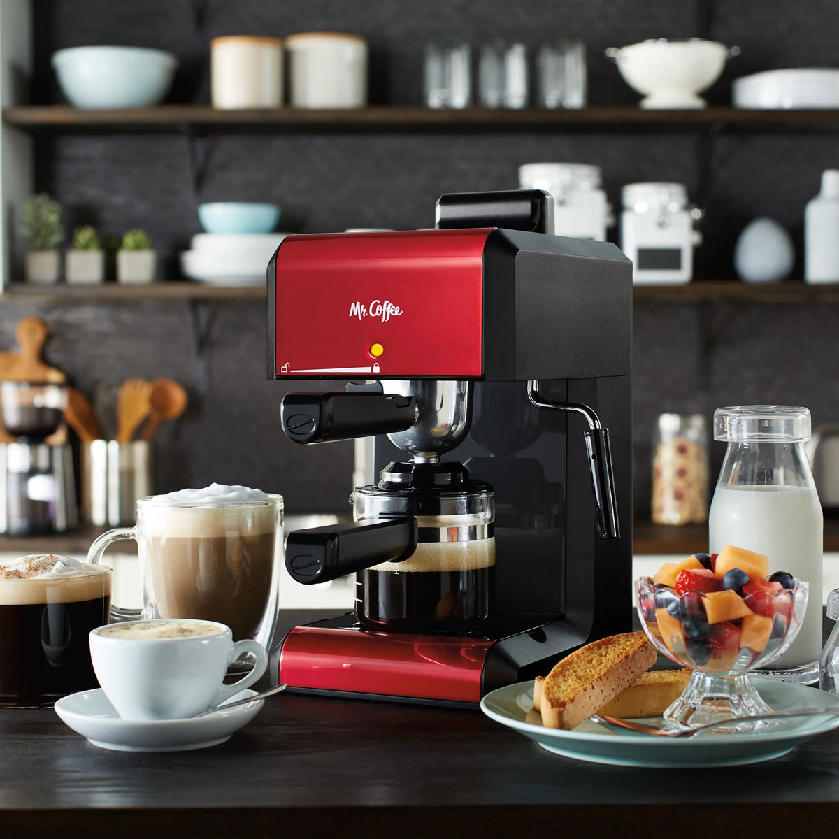 Automatic Espresso and Cappuccino Machine, 20 oz, Silver O46304