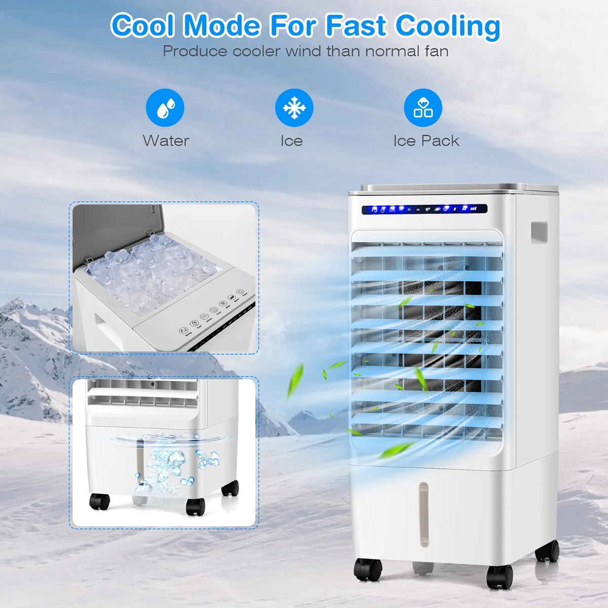 3-in-1 Evaporative Air Cooler Fan Humidifier T868197