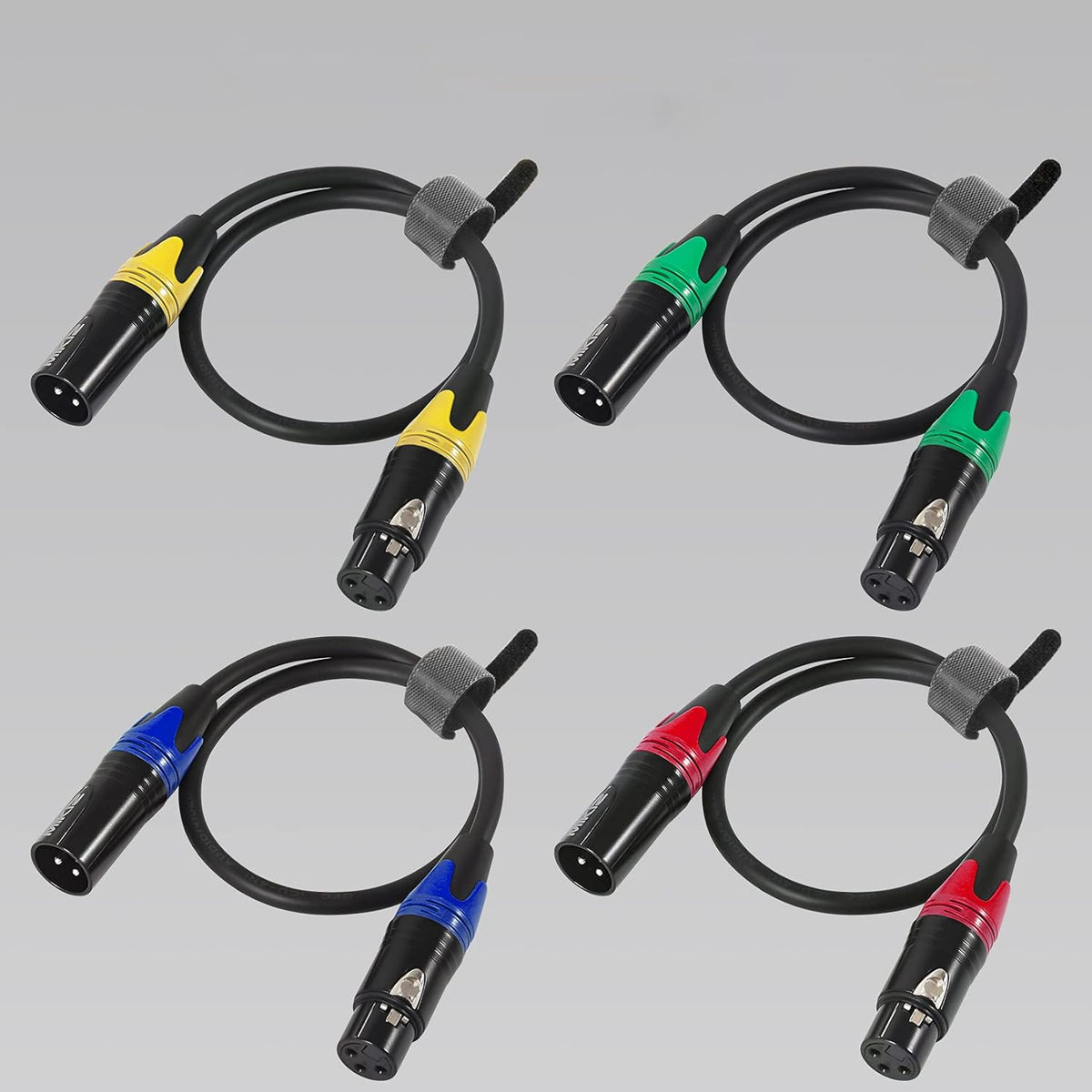 XLR Microphone Cables 25ft 4 Pack D77005