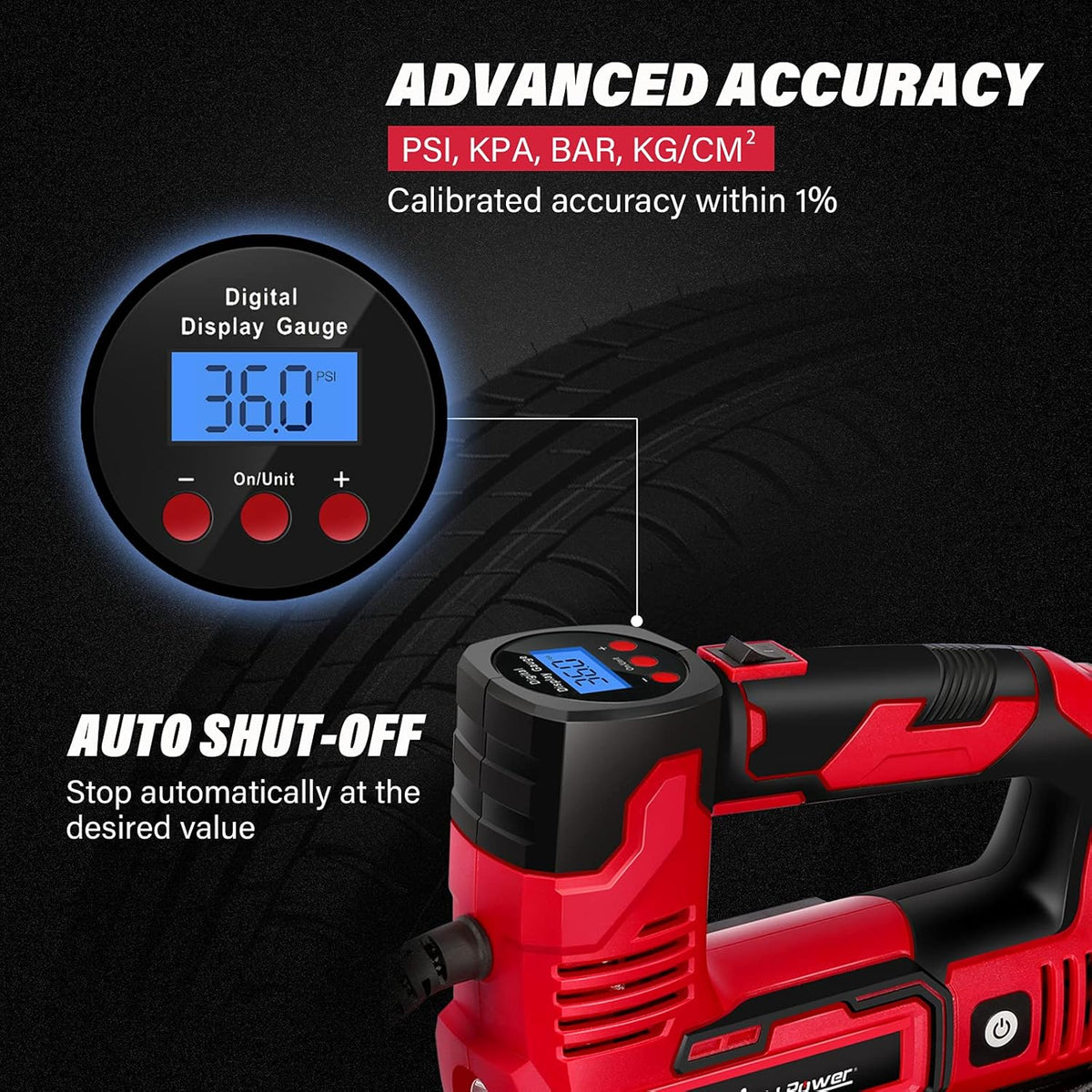 20V Cordless Portable Air Compressor Tire Inflator G280240