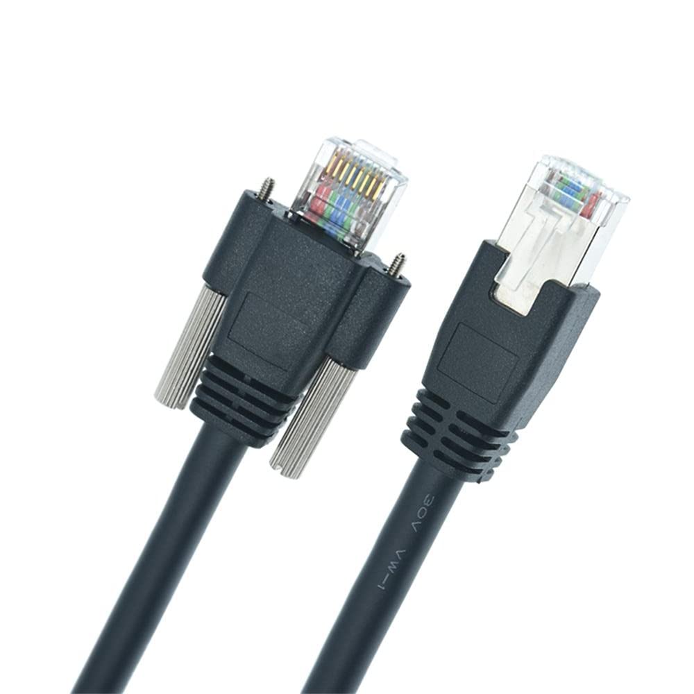 Cat6 Screw Lock Horizontal RJ45 High-Flex Towline Cable 5M 180° W224159