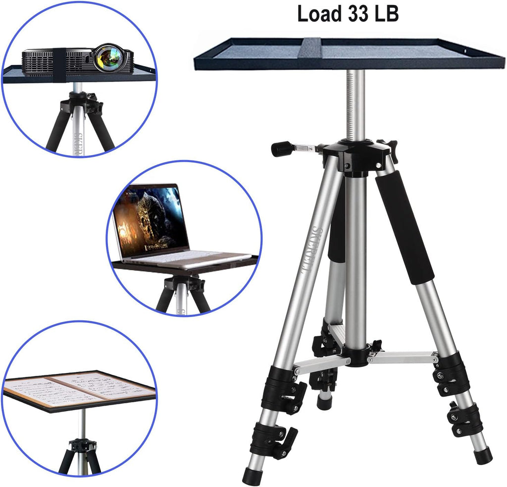 Adjustable Aluminum Tripod Stand with Tray and Ball Head B522