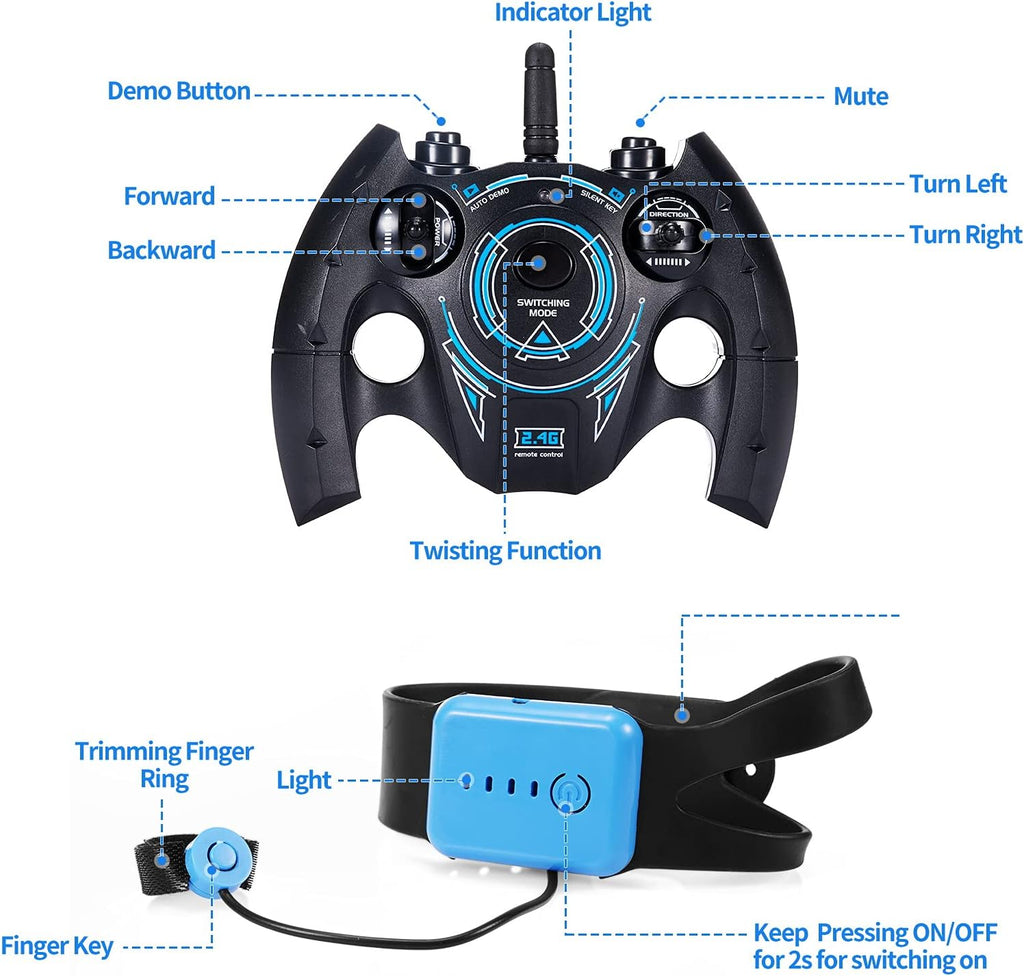 4WD Remote Control Stunt Car with 2 Rechargeable Battery Packs and Lights V896