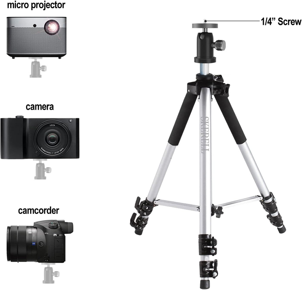 Adjustable Aluminum Tripod Stand with Tray and Ball Head B522
