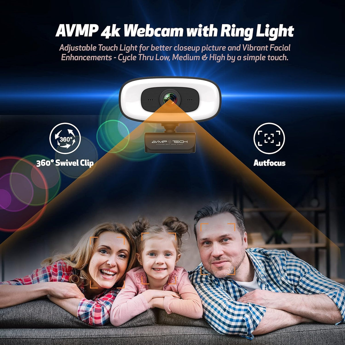 4K Ultra HD 8MP Autofocus USB Webcam with Microphone I524