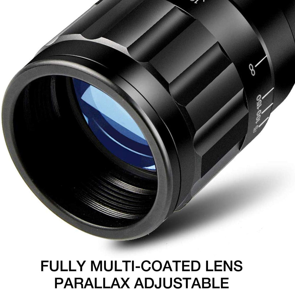 4-16x44 Illuminated Rifle Scope with Sunshade and Scope Mount N90205