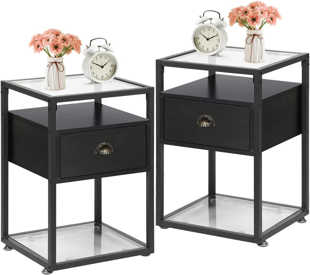 Light Black Cabinet with Drawers and Shelf X775