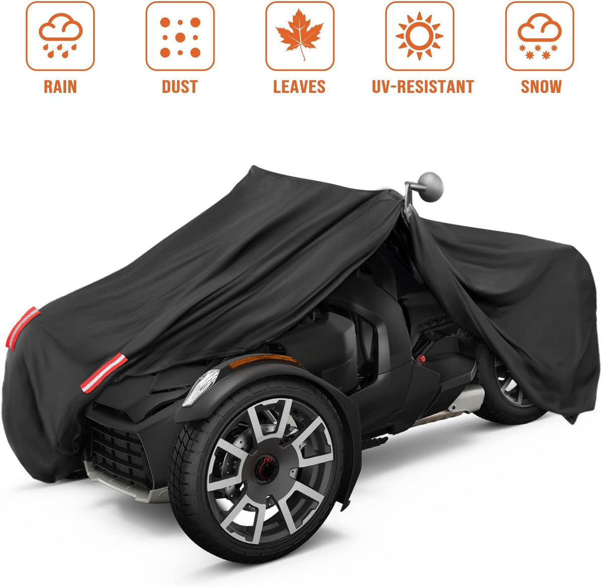 All Weather Resistant Bike Cover with Reflective Strips B281794