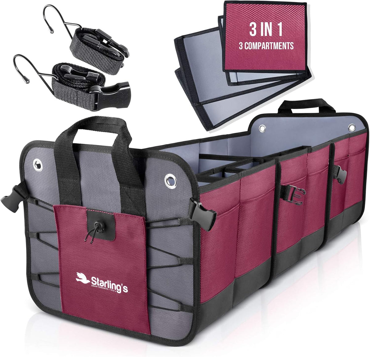 Car Trunk Organizer 3 Compartments X323
