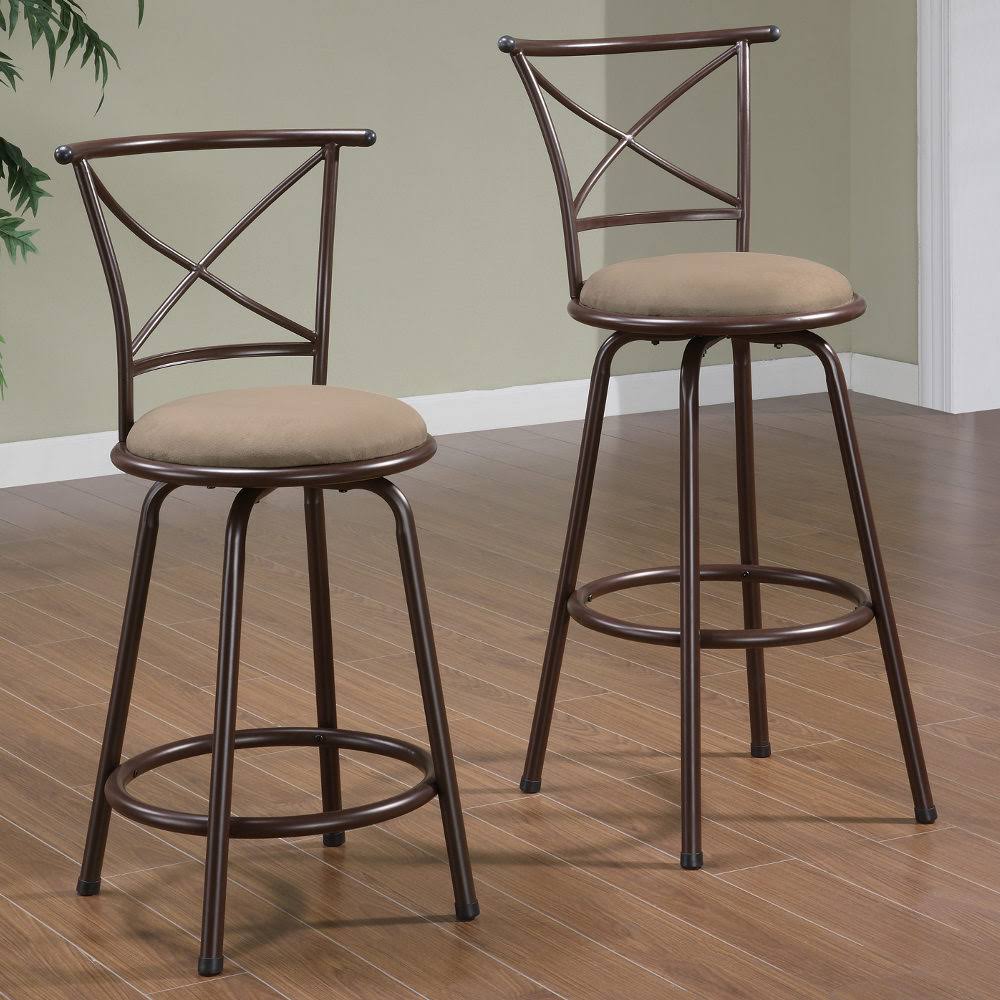 Brown 24x22 Bar Stool Set of 2 O239411