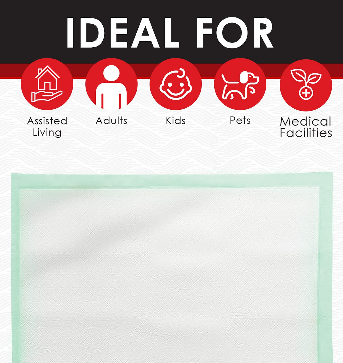 Heavy Absorbency Disposable Bed Pads, 36 x 36 Quilted, 50 Per Case S5739