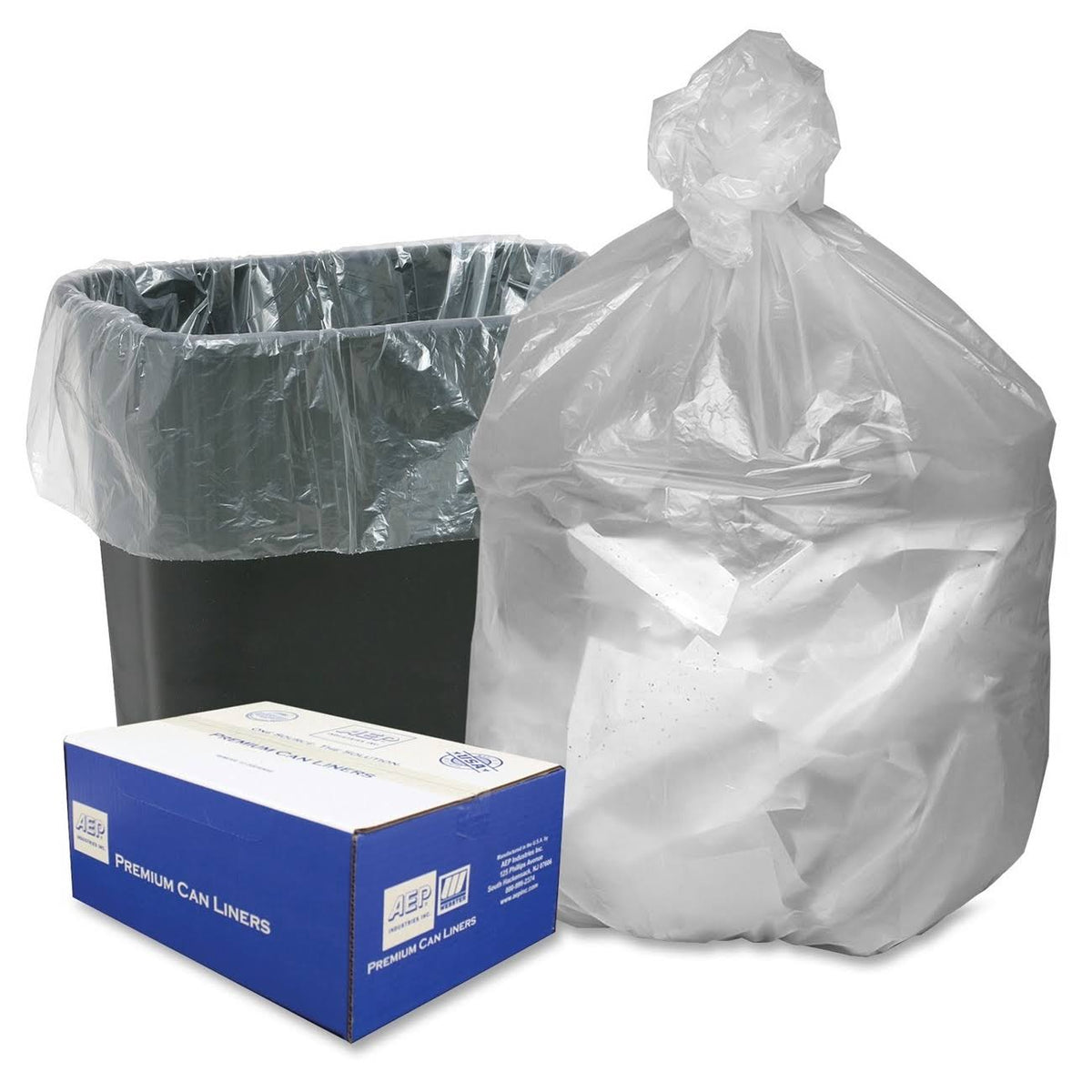 16gal 8 microns 24 x 33 Natural Can Liners M67935