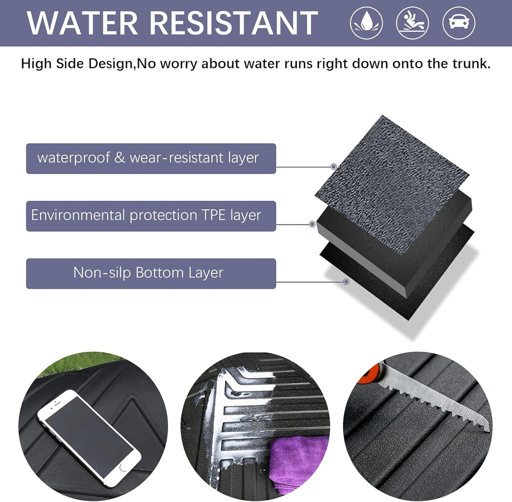 Black TPO All Weather Cargo Liner Trunk Mat N3708