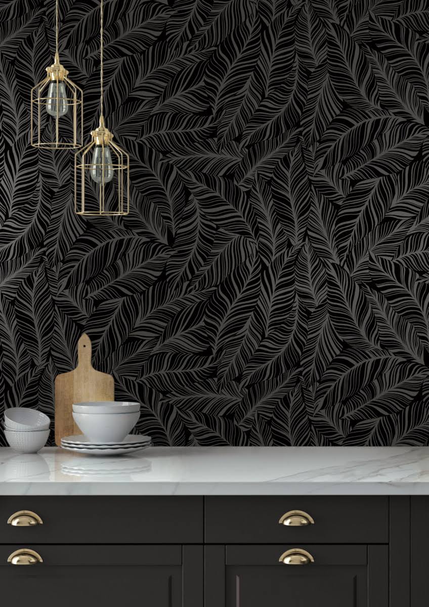 Black Rainforest Canopy Wallpaper P356