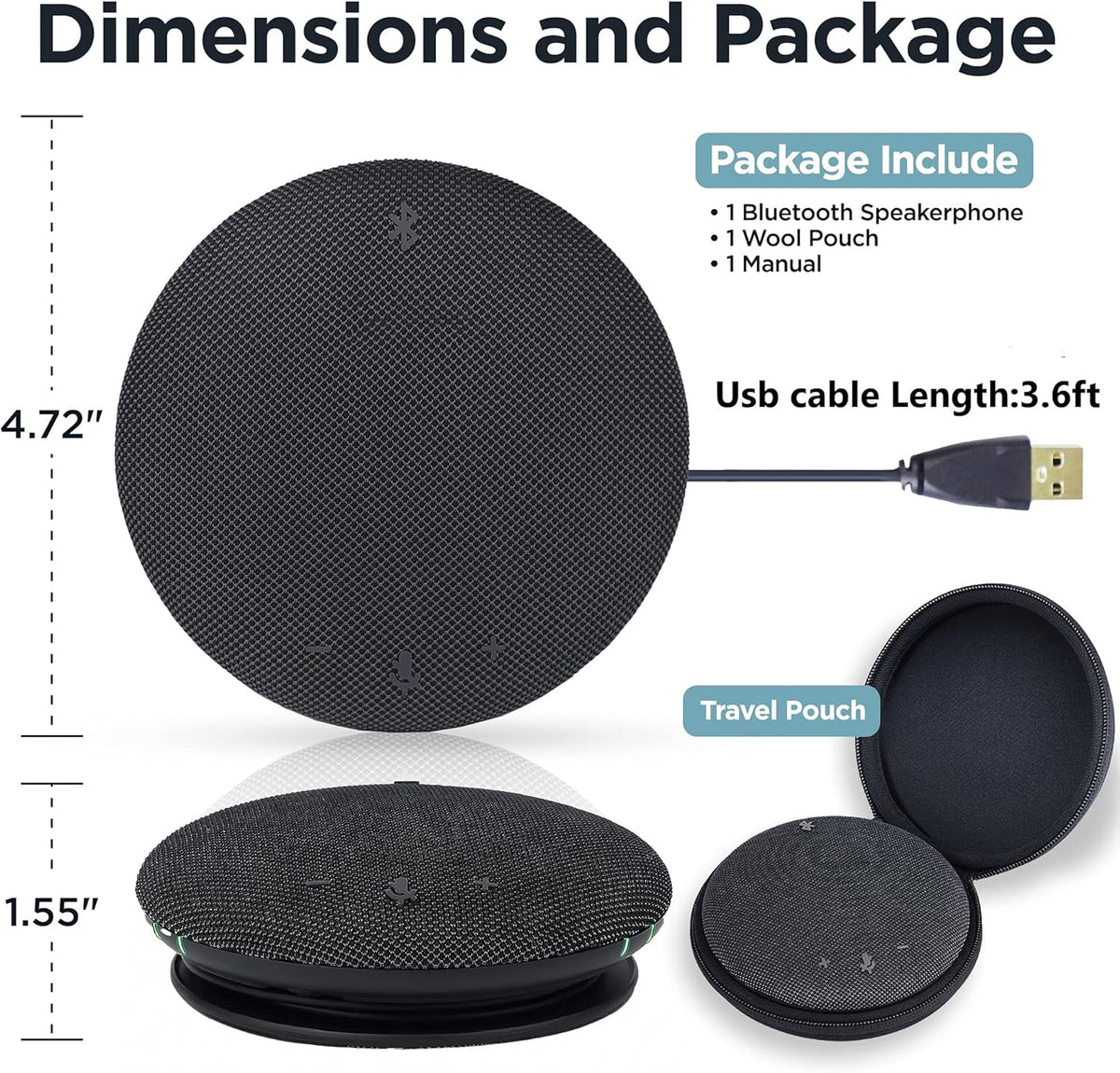 Bluetooth Conference Speaker with Microphone Y541668