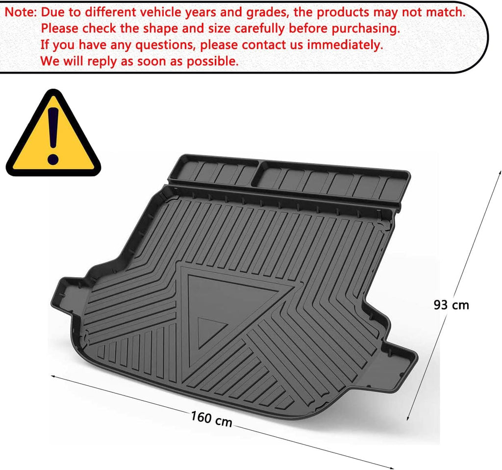 Black TPO Cargo Trunk Tray Floor Mats Protector L2260