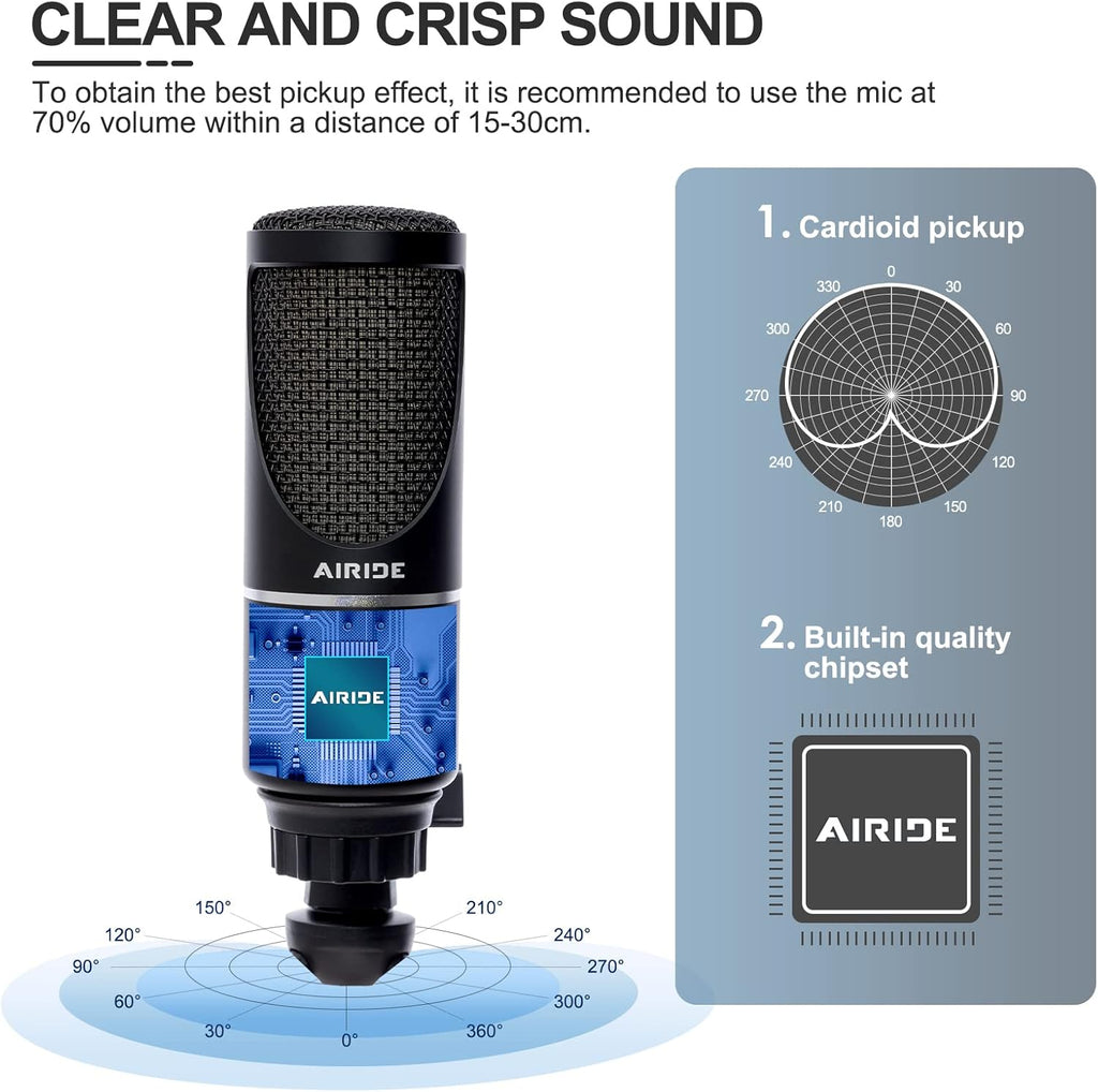 USB Condenser Microphone with Tripod Stand U36658