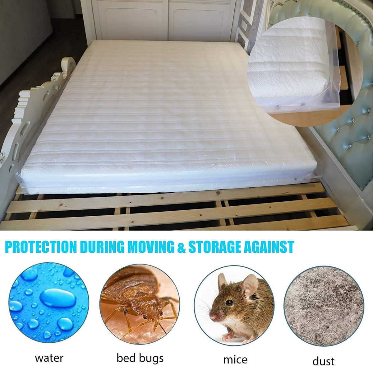 Queen Mattress Bag 4 mil Polyethylene S518