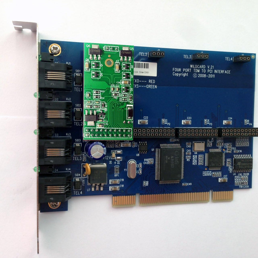 FXS Card with 1 FXS Module PCI Wildcard for VoIP Phone System E36131