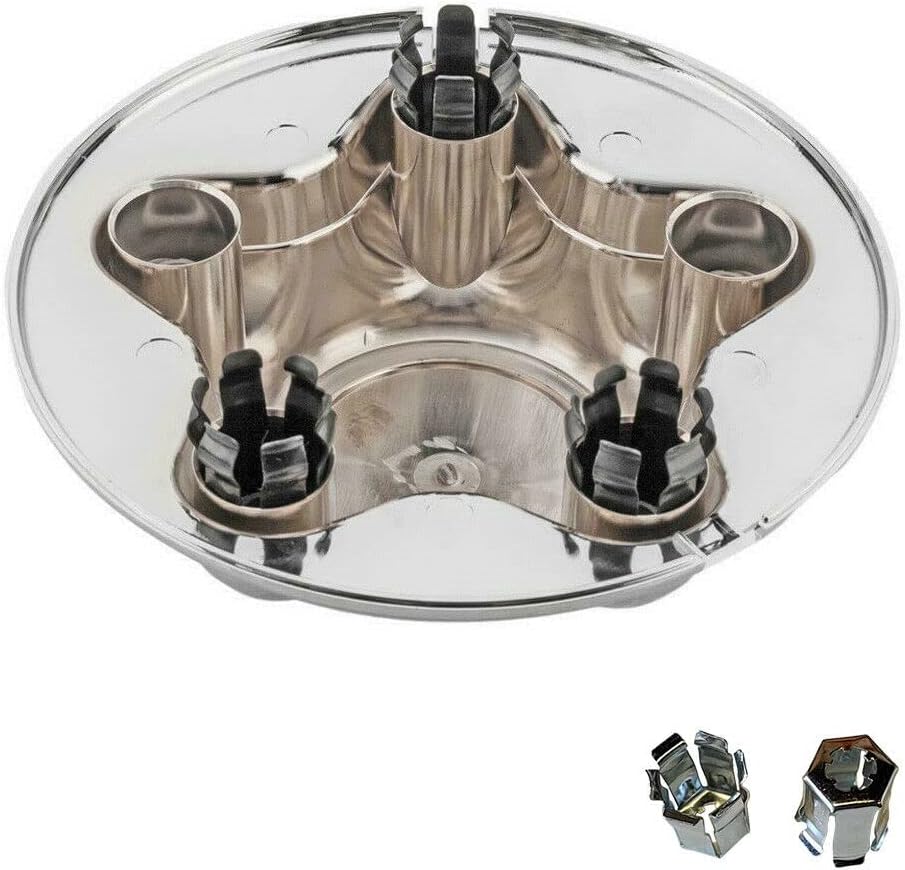 4PCS Chrome 5-Lug Steel Wheel Center Caps S69657