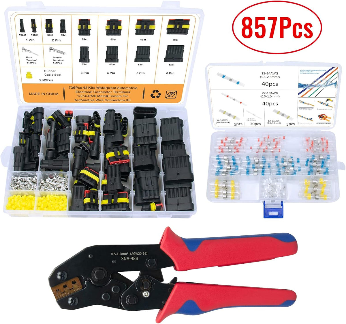 857Pcs Automotive Electrical Connector Tool Kit C767