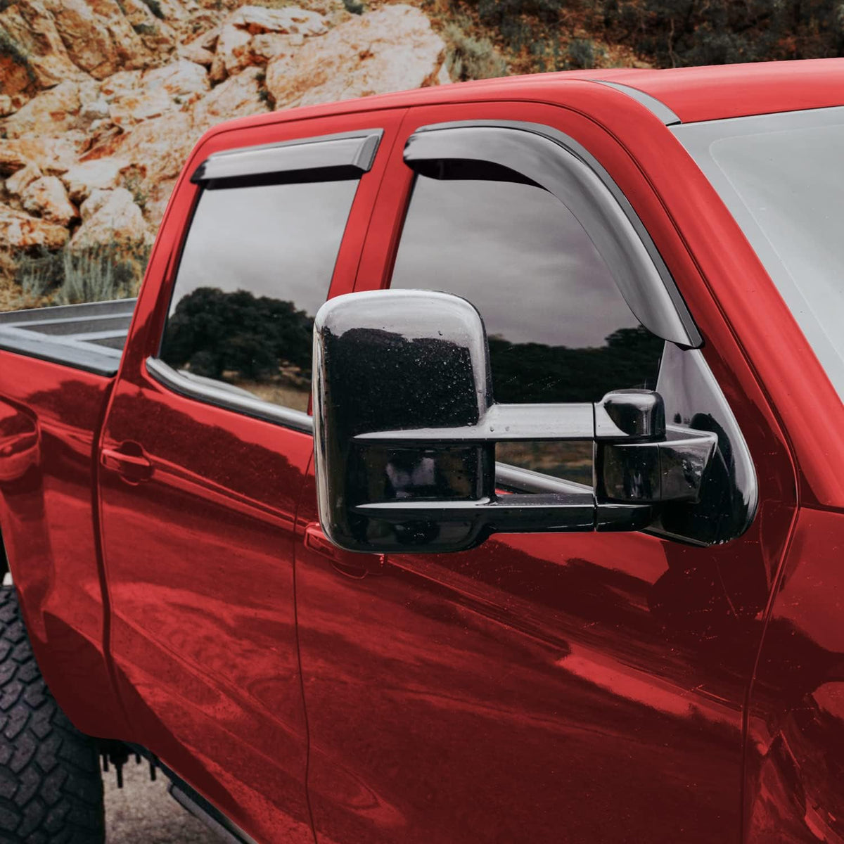 Tape-on Window Deflectors for Trucks 4 Pieces V2948
