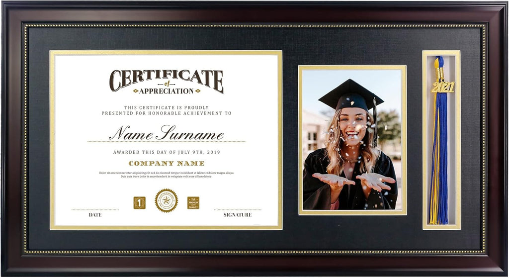 11x22 Diploma Picture Frame with Tassel Holder B52762