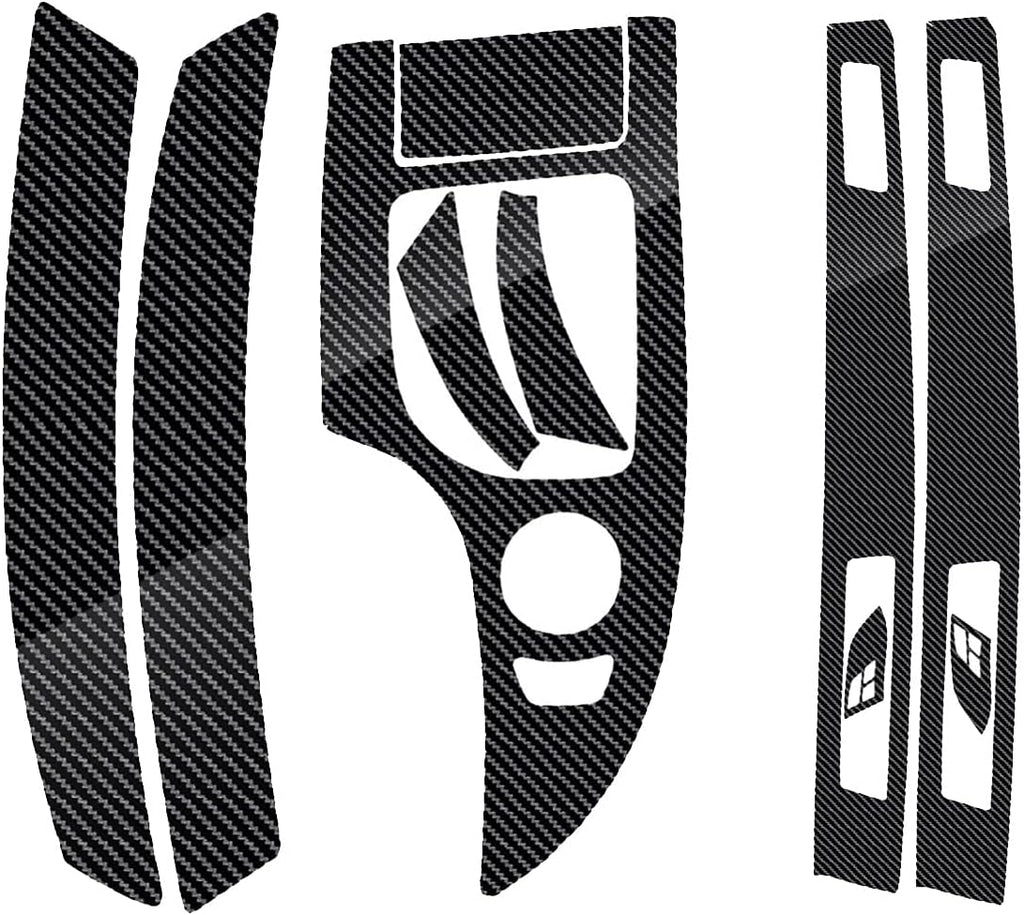Gloss Carbon Fiber Vinyl Wrap Console Dashboard Cover X128046