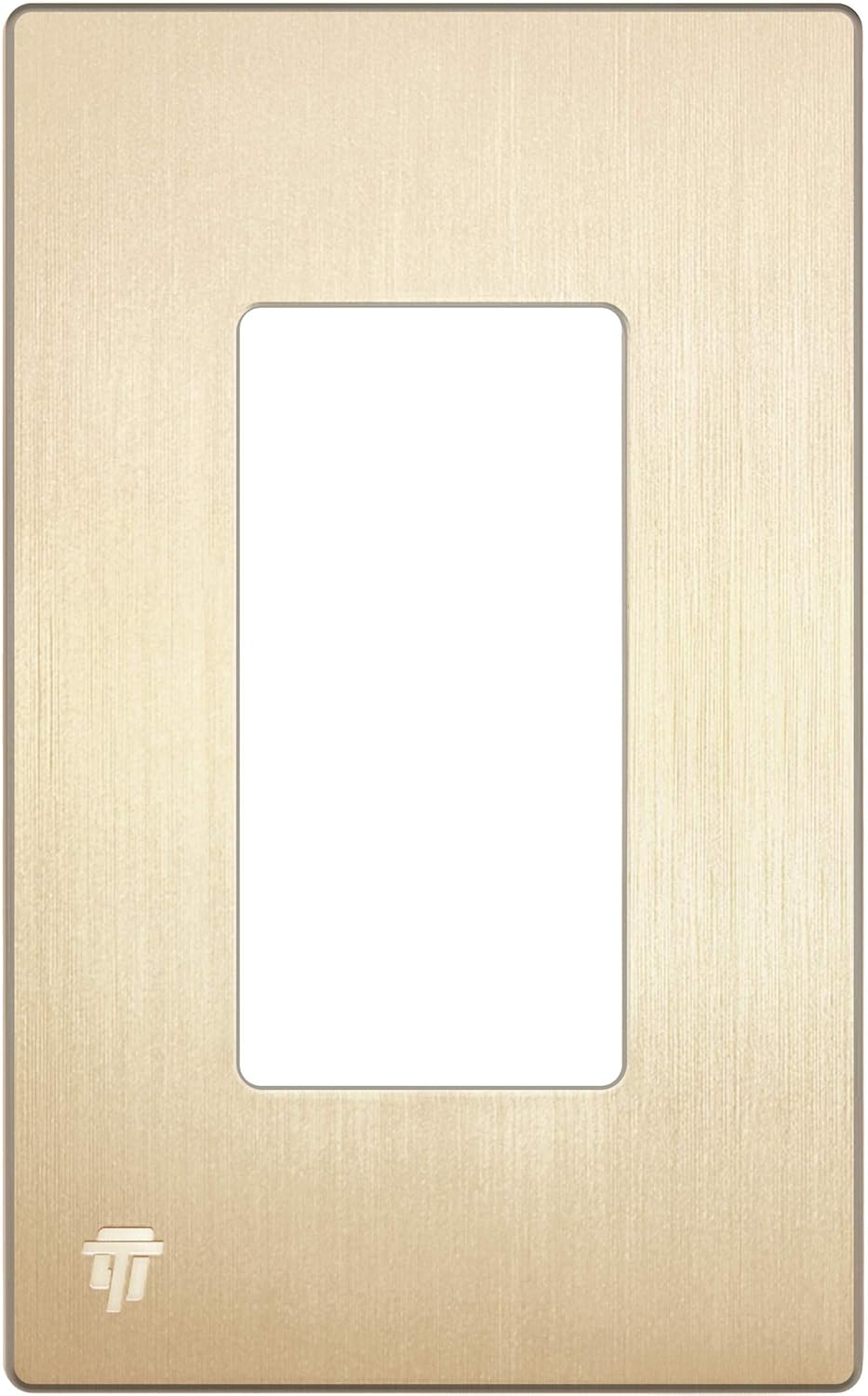 Screwless Decorator Wall Plate Outlet Cover, Gloss Finish, 1-Gang, Unbreakable Polycarbonate Thermoplastic, Gold W443