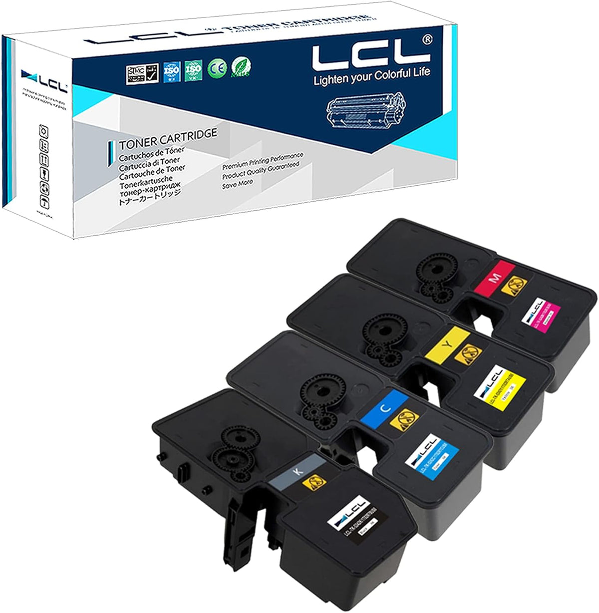 Compatible Toner Cartridge Replacement 4-Pack Black Cyan Magenta Yellow R16743