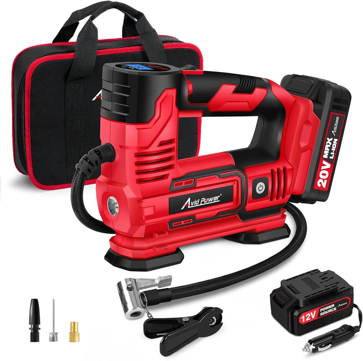 20V Cordless Portable Air Compressor Tire Inflator G280240