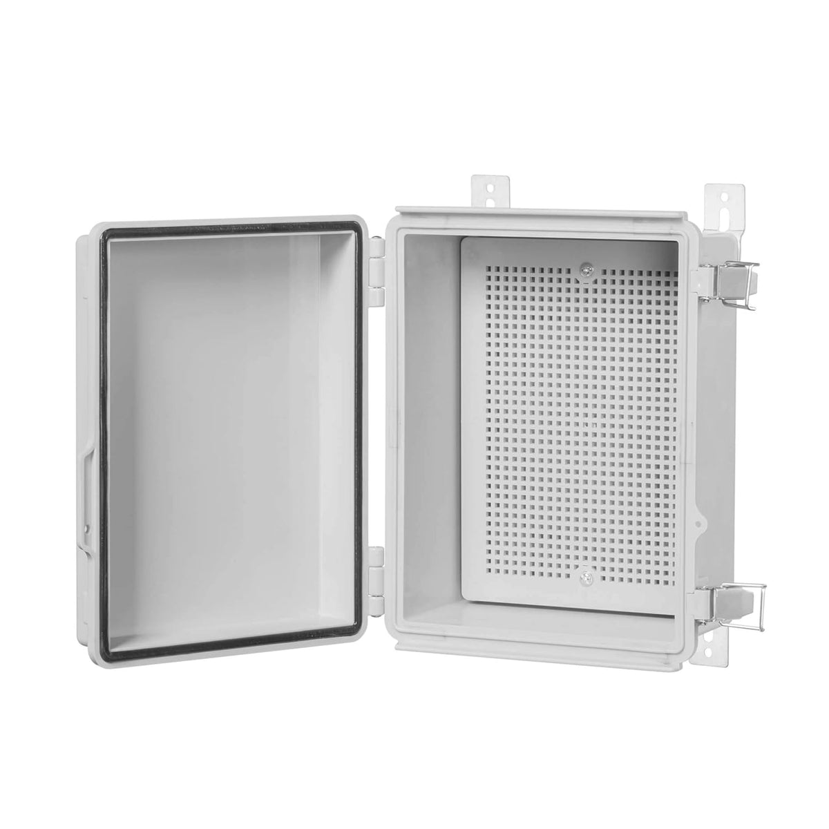 IP67 Waterproof Hinged Cover Plastic Junction Box with Mounting Plate 400×300×180mm W370