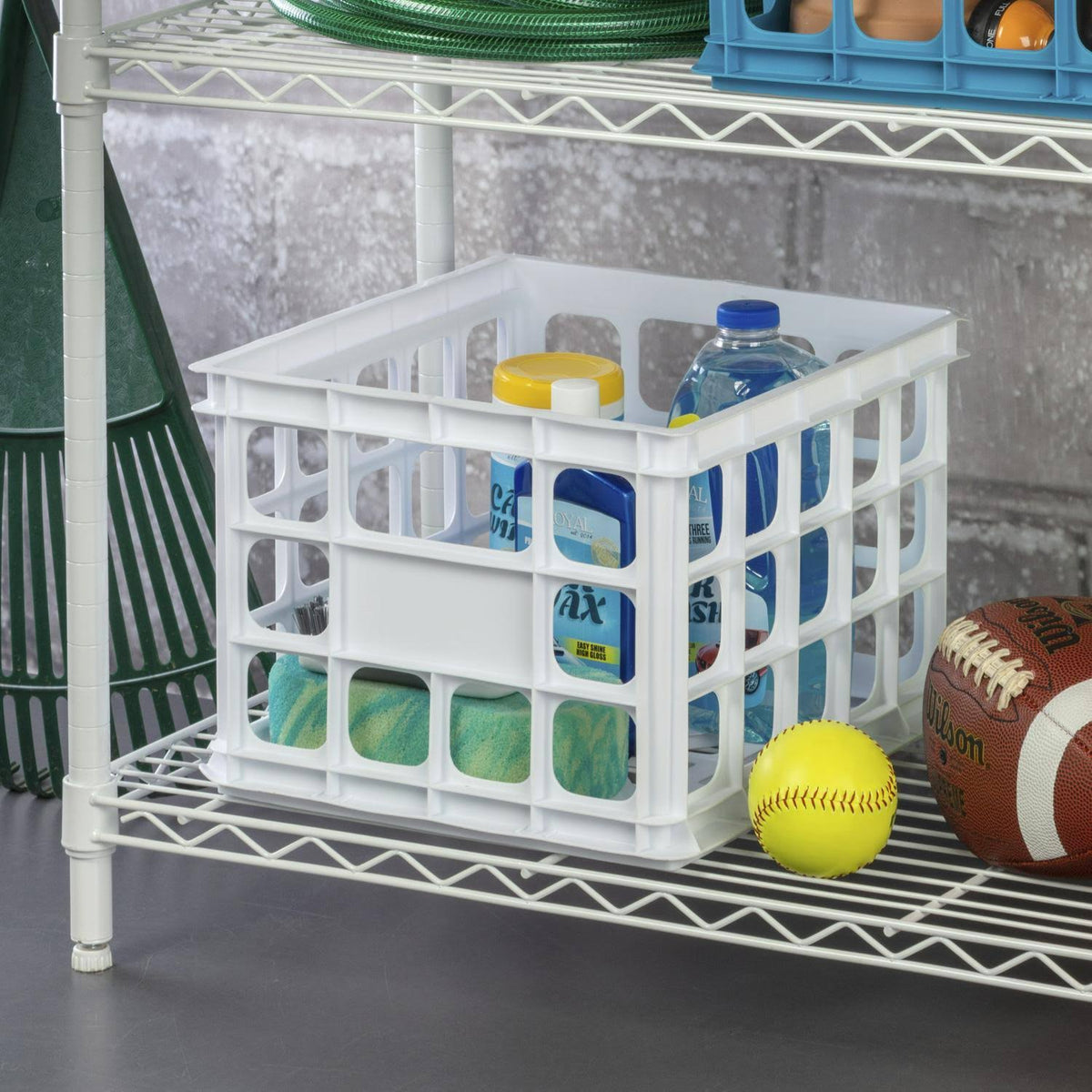 White Storage Crate Case of 6 Z6377