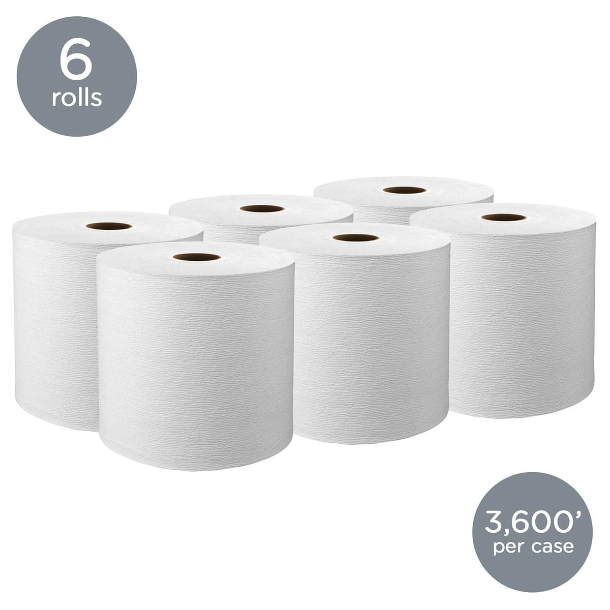 Hard Roll Paper Towels White 6 Rolls H5970