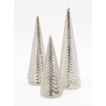 10in Silver Mercury Glass Tabletop Tree C557992