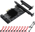 8 Port PCIe SATA Card with SATA Cables and Low Profile Bracket V3130