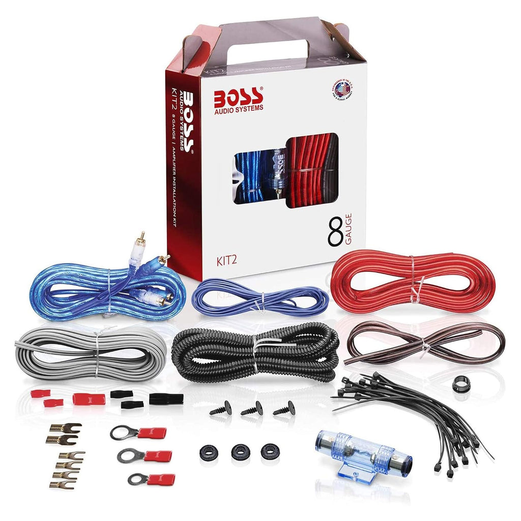 400 Watt 4-Channel Car Audio Amplifier and 8 Gauge Wiring Kit J9038