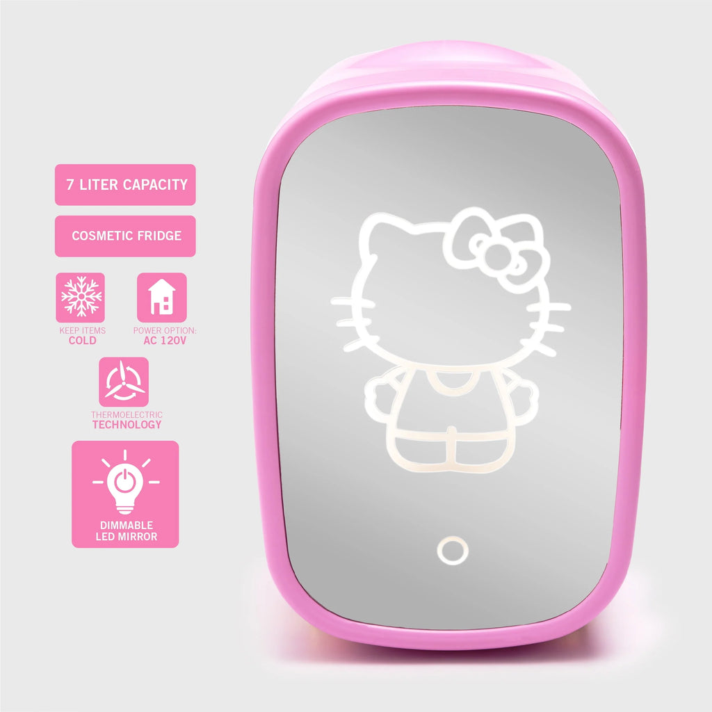 Pink Mini Fridge 7L with Light Up Mirror R806