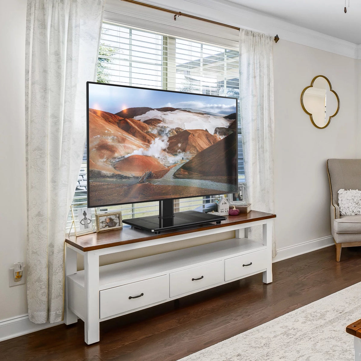 Black Swivel TV Stand U330912